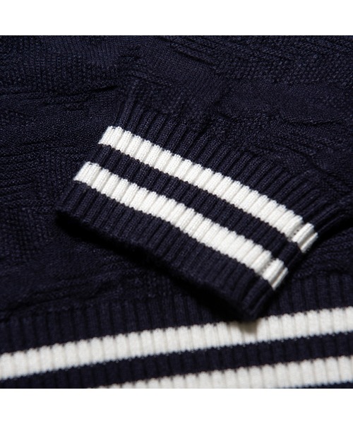Admiral Golf（アドミラル　ゴルフ）の「[アドミラル ゴルフ] メンズ カモフラリンクス Vネックニット　 （ニット/セーター・メンズ・カーキ/ホワイト/チャコールグレー/ネイビー/ブラック/マスタード・XL/LL/M/L）」の13枚目の写真