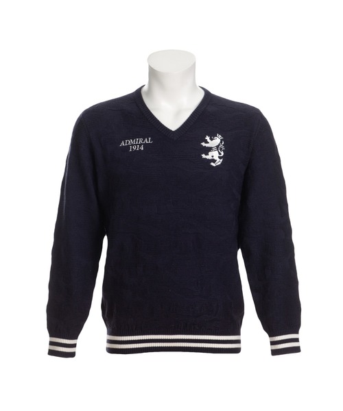 Admiral Golf（アドミラル　ゴルフ）の「[アドミラル ゴルフ] メンズ カモフラリンクス Vネックニット　 （ニット/セーター・メンズ・カーキ/ホワイト/チャコールグレー/ネイビー/ブラック/マスタード・XL/LL/M/L）」の20枚目の写真