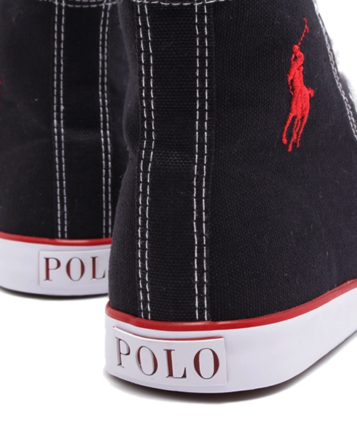 POLO RALPH LAUREN(ポロ ラルフ ローレン)の「ジュニア ポロ ラルフローレン POLO CARSON HI(スニーカー・レディース・ホワイト/ネイビー・24.5cm/24cm/23cm/23.5cm)」の8枚目の写真