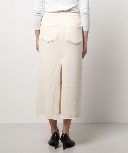 KURO（クロ）の「【KURO クロ】MERINO WOOL SKIRT（スカート・レディース・オフホワイト・MEDIUM）」の3枚目の写真