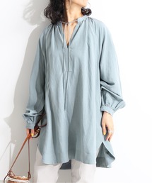 IENA LA BOUCLE 麻Vネック ラグランシャツ◆