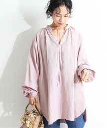 IENA LA BOUCLE 麻Vネック ラグランシャツ◆