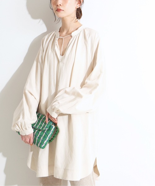 セール】IENA LA BOUCLE 麻Vネック ラグランシャツ◇（シャツ/ブラウス