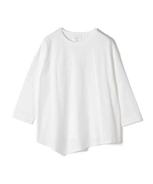 SHIPS（シップス）の「assiette:イレギュラーヘムカットソー（Tシャツ/カットソー・レディース・ブラック/ホワイト系その他・ONE SIZE）」の3枚目の写真