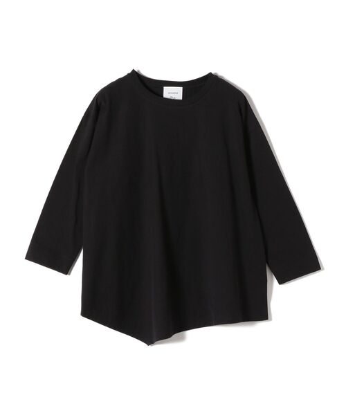 SHIPS（シップス）の「assiette:イレギュラーヘムカットソー（Tシャツ/カットソー・レディース・ブラック/ホワイト系その他・ONE SIZE）」の4枚目の写真