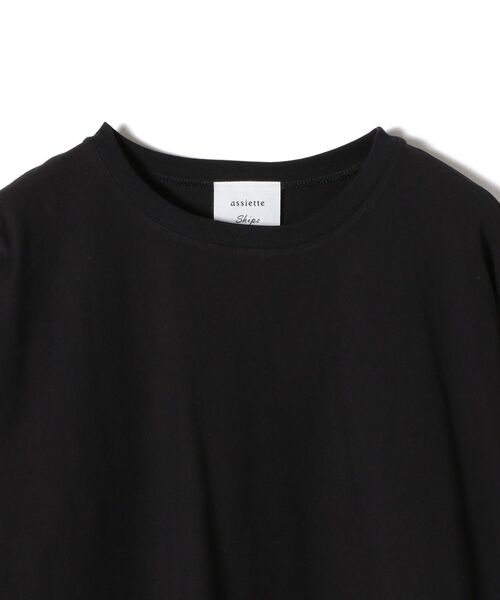 SHIPS（シップス）の「assiette:イレギュラーヘムカットソー（Tシャツ/カットソー・レディース・ブラック/ホワイト系その他・ONE SIZE）」の6枚目の写真