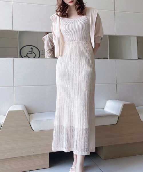 セール クロシェニットワンピース ワンピース Miia ミーア のファッション通販 Zozotown