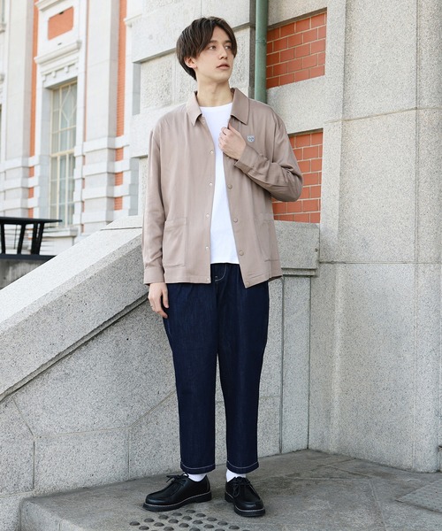 Beauty&Habit(ビューティアンドハビット)の「【Beauty&Habit】ロゴコーチシャツジャケット(その他アウター・メンズ・ベージュ/ネイビー・M/L)」の16枚目の写真