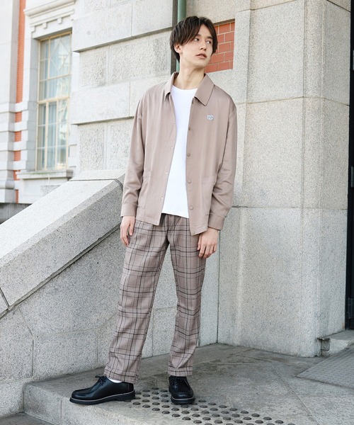 Beauty&Habit(ビューティアンドハビット)の「【Beauty&Habit】ロゴコーチシャツジャケット(その他アウター・メンズ・ベージュ/ネイビー・M/L)」の3枚目の写真