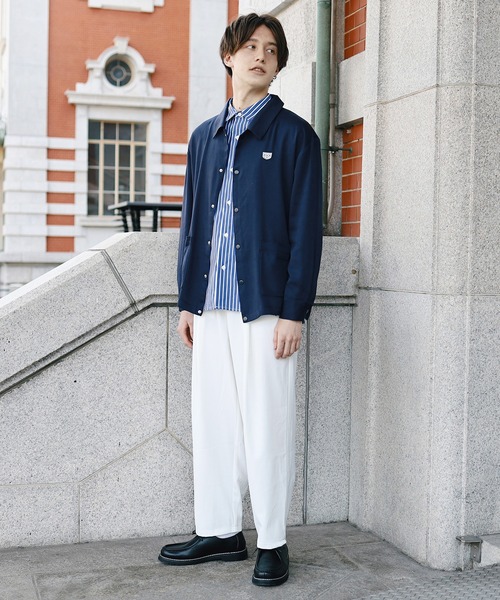 Beauty&Habit(ビューティアンドハビット)の「【Beauty&Habit】ロゴコーチシャツジャケット(その他アウター・メンズ・ベージュ/ネイビー・M/L)」の7枚目の写真