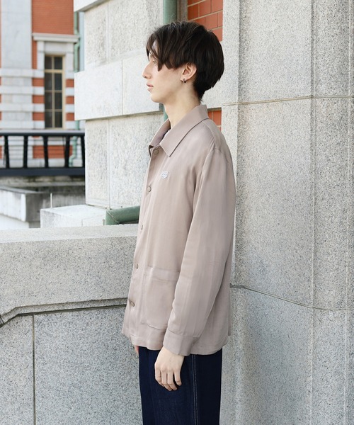 Beauty&Habit(ビューティアンドハビット)の「【Beauty&Habit】ロゴコーチシャツジャケット(その他アウター・メンズ・ベージュ/ネイビー・M/L)」の11枚目の写真