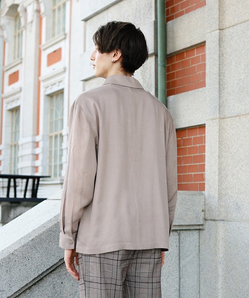 Beauty&Habit(ビューティアンドハビット)の「【Beauty&Habit】ロゴコーチシャツジャケット(その他アウター・メンズ・ベージュ/ネイビー・M/L)」の17枚目の写真