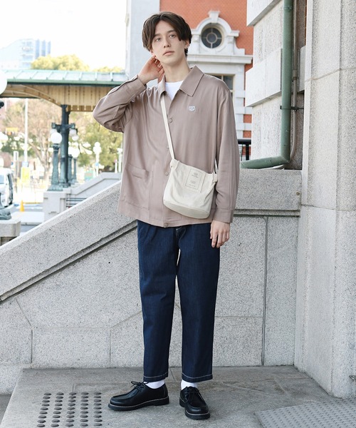 Beauty&Habit(ビューティアンドハビット)の「【Beauty&Habit】ロゴコーチシャツジャケット(その他アウター・メンズ・ベージュ/ネイビー・M/L)」の4枚目の写真