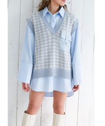 ALEXIA STAM | Back Button Knit Vest/バックボタンニットベスト(ベスト)