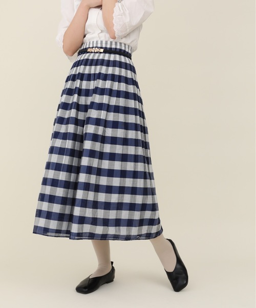 sakishimatokyo（サキシマトーキョー）の「【ZOZO限定】サキシマamp「ブロックチェックノスカート」（スカート・レディース・ブラック/ネイビー・FREE）」の12枚目の写真