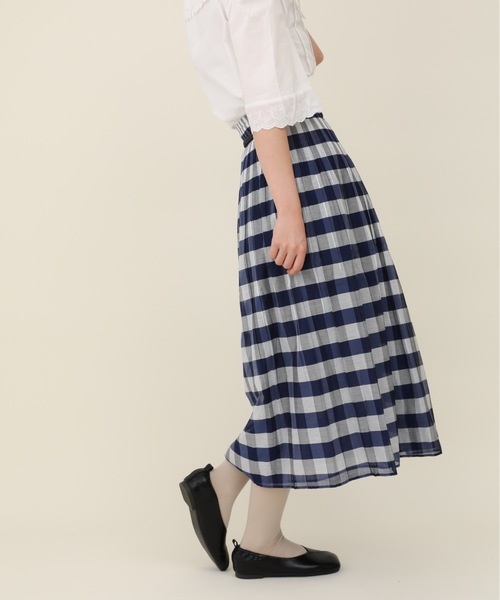 sakishimatokyo（サキシマトーキョー）の「【ZOZO限定】サキシマamp「ブロックチェックノスカート」（スカート・レディース・ブラック/ネイビー・FREE）」の9枚目の写真