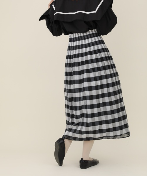 sakishimatokyo（サキシマトーキョー）の「【ZOZO限定】サキシマamp「ブロックチェックノスカート」（スカート・レディース・ブラック/ネイビー・FREE）」の11枚目の写真