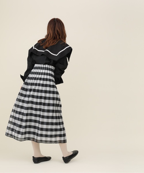 sakishimatokyo（サキシマトーキョー）の「【ZOZO限定】サキシマamp「ブロックチェックノスカート」（スカート・レディース・ブラック/ネイビー・FREE）」の13枚目の写真