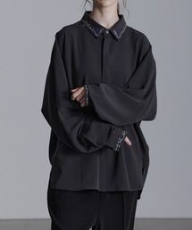 Loose/ルース | ドレープトロミ ルーズ刺繍シャツ(シャツ/ブラウス)