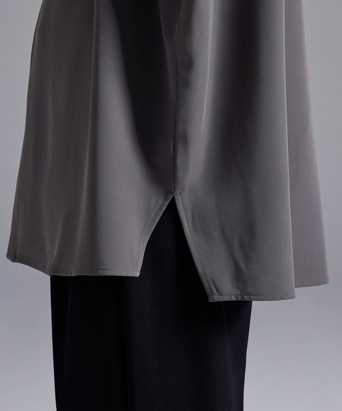 Loose/ルース(ルース)の「ドレープトロミ ローズ刺繍シャツ(シャツ/ブラウス・メンズ・ブラック/オフホワイト/ホワイト/チャコールグレー/グレイッシュブルー/ブラック系/ホワイト系/バーガンディー/グレー系・S/M/L/XS)」の19枚目の写真