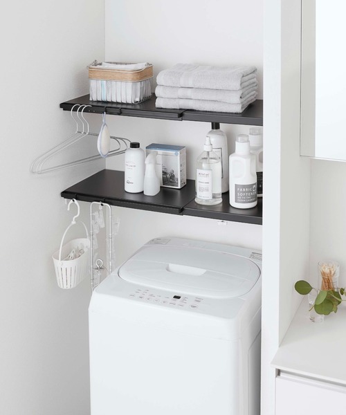 tower（タワー）の「tower（タワー)伸縮 つっぱり棒用棚板  S（ランドリーグッズ・レディース・ブラック/ホワイト・ONESIZE）」の3枚目の写真