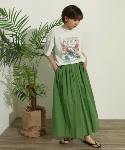 Factor=（ファクターイコール）の「コットンキャンブリックスカート（スカート・レディース・マスタード/グリーン/ブルー/ブラック・FREE）」の14枚目の写真