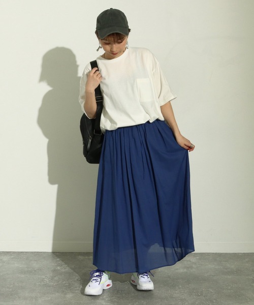 Factor=（ファクターイコール）の「コットンキャンブリックスカート（スカート・レディース・マスタード/グリーン/ブルー/ブラック・FREE）」の15枚目の写真