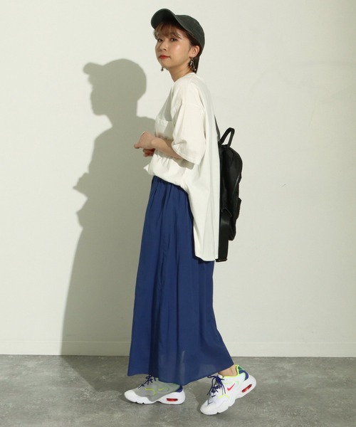 Factor=（ファクターイコール）の「コットンキャンブリックスカート（スカート・レディース・マスタード/グリーン/ブルー/ブラック・FREE）」の5枚目の写真