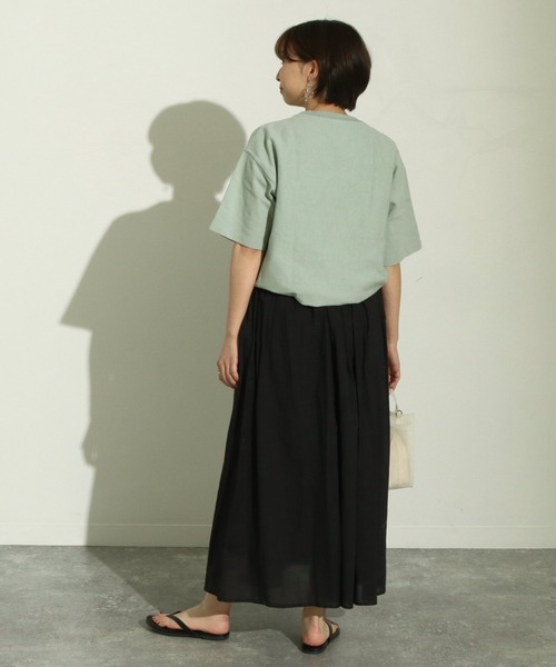 Factor=（ファクターイコール）の「コットンキャンブリックスカート（スカート・レディース・マスタード/グリーン/ブルー/ブラック・FREE）」の13枚目の写真