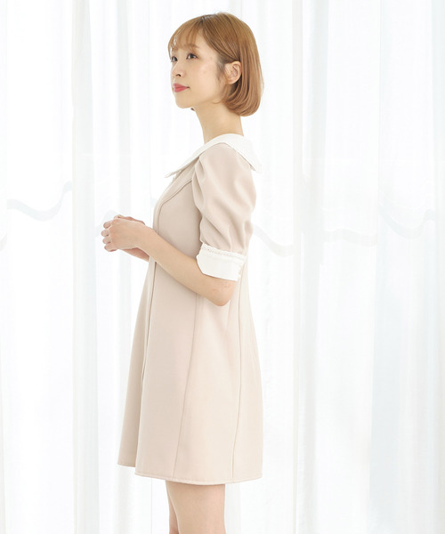 ワンピースフリルカラーワンピース ボリュームスリーブ ワンピース Titty Co ティティーアンドコー のファッション