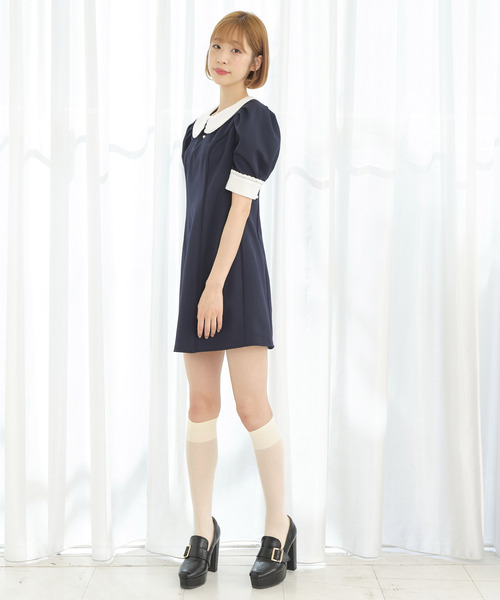 ワンピースフリルカラーワンピース ボリュームスリーブ ワンピース Titty Co ティティーアンドコー のファッション