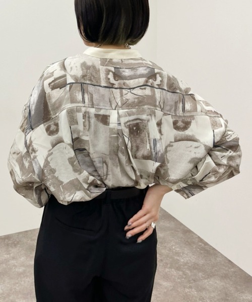 apres jour mignon(アプレジュールミニョン)の「バンドカラークレリックシャツ【ZOZOTOWN限定アイテム】(シャツ/ブラウス・レディース・その他/オレンジ系その他/イエロー系その他/グレー・X-LARGE/フリー)」の13枚目の写真