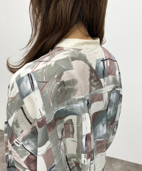 apres jour mignon(アプレジュールミニョン)の「バンドカラークレリックシャツ【ZOZOTOWN限定アイテム】(シャツ/ブラウス・レディース・その他/オレンジ系その他/イエロー系その他/グレー・X-LARGE/フリー)」の7枚目の写真