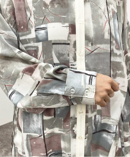 apres jour mignon(アプレジュールミニョン)の「バンドカラークレリックシャツ【ZOZOTOWN限定アイテム】(シャツ/ブラウス・レディース・その他/オレンジ系その他/イエロー系その他/グレー・X-LARGE/フリー)」の8枚目の写真