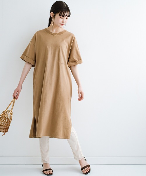 セール 定番重ね着コーデを今っぽくアップデートできちゃう Tシャツワンピースとソフトチュールレギンスセット ワンピース Haco ハコ のファッション通販 Zozotown