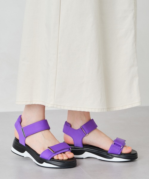 ORiental TRaffic（オリエンタルトラフィック）の「厚底ナイロンスポーティサンダル/11207（サンダル・レディース・ブラック/パープル/ブラウン/グレー・LL/3L/SS/S/M/L）」の16枚目の写真