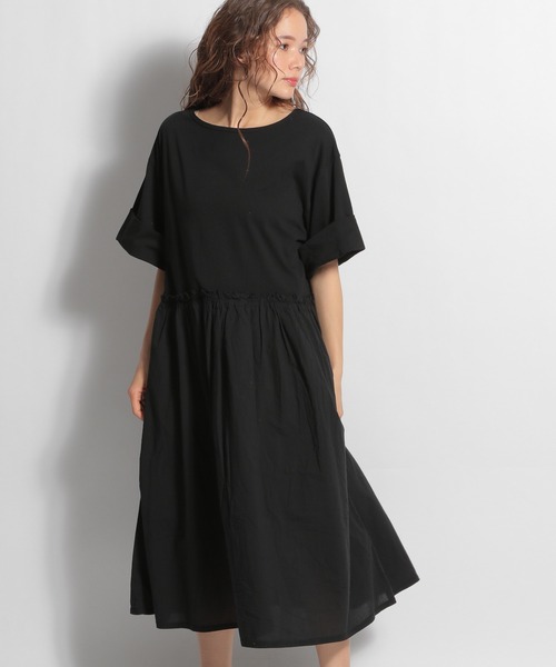 ichi（イチ）の「【ichi(イチ)】ドッキングワンピース（ワンピース・レディース・ブラック/ベージュ/グレー・FREE）」の2枚目の写真