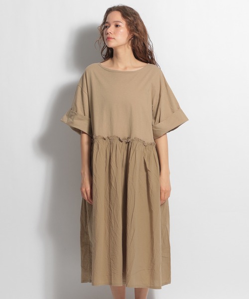 ichi（イチ）の「【ichi(イチ)】ドッキングワンピース（ワンピース・レディース・ブラック/ベージュ/グレー・FREE）」の4枚目の写真