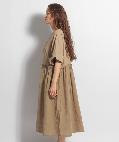 ichi（イチ）の「【ichi(イチ)】ドッキングワンピース（ワンピース・レディース・ブラック/ベージュ/グレー・FREE）」の6枚目の写真