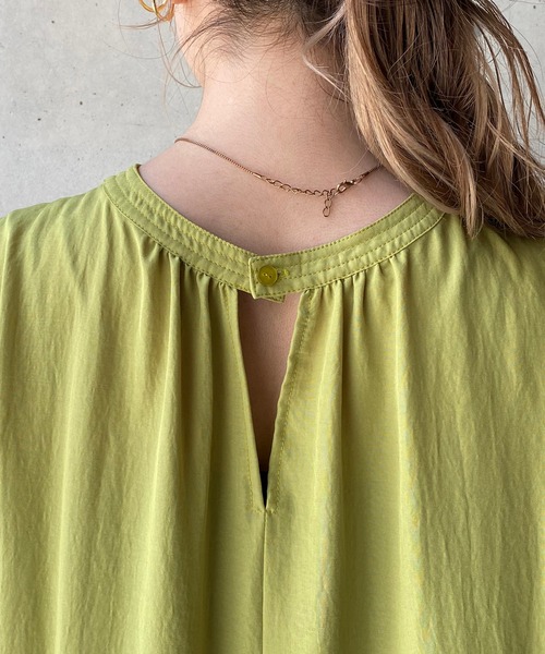 CAPRICIEUX LE'MAGE（カプリシューレマージュ）の「ノースリティアードワンピース（ワンピース・レディース・ブラック/カーキ/ライム・FREE）」の7枚目の写真