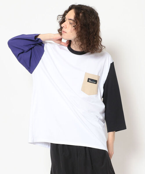 MANASTASH(マナスタッシュ)の「MANASTASH/マナスタッシュ SHELTECH 3/4 PRINT T シェルテックスリークォータープリントティー 7分袖 ユニセックス(Tシャツ/カットソー・メンズ・ホワイト/その他/ブラック系その他・MEDIUM/LARGE/X-LARGE)」の6枚目の写真