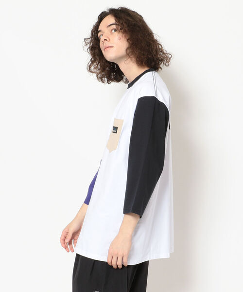 MANASTASH(マナスタッシュ)の「MANASTASH/マナスタッシュ SHELTECH 3/4 PRINT T シェルテックスリークォータープリントティー 7分袖 ユニセックス(Tシャツ/カットソー・メンズ・ホワイト/その他/ブラック系その他・MEDIUM/LARGE/X-LARGE)」の7枚目の写真