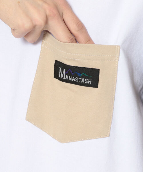 MANASTASH(マナスタッシュ)の「MANASTASH/マナスタッシュ SHELTECH 3/4 PRINT T シェルテックスリークォータープリントティー 7分袖 ユニセックス(Tシャツ/カットソー・メンズ・ホワイト/その他/ブラック系その他・MEDIUM/LARGE/X-LARGE)」の10枚目の写真