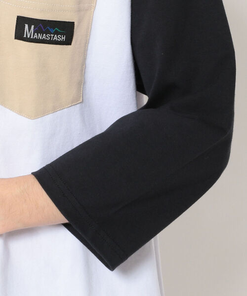 MANASTASH(マナスタッシュ)の「MANASTASH/マナスタッシュ SHELTECH 3/4 PRINT T シェルテックスリークォータープリントティー 7分袖 ユニセックス(Tシャツ/カットソー・メンズ・ホワイト/その他/ブラック系その他・MEDIUM/LARGE/X-LARGE)」の11枚目の写真