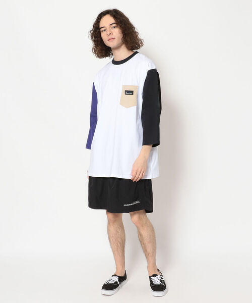 MANASTASH(マナスタッシュ)の「MANASTASH/マナスタッシュ SHELTECH 3/4 PRINT T シェルテックスリークォータープリントティー 7分袖 ユニセックス(Tシャツ/カットソー・メンズ・ホワイト/その他/ブラック系その他・MEDIUM/LARGE/X-LARGE)」の13枚目の写真