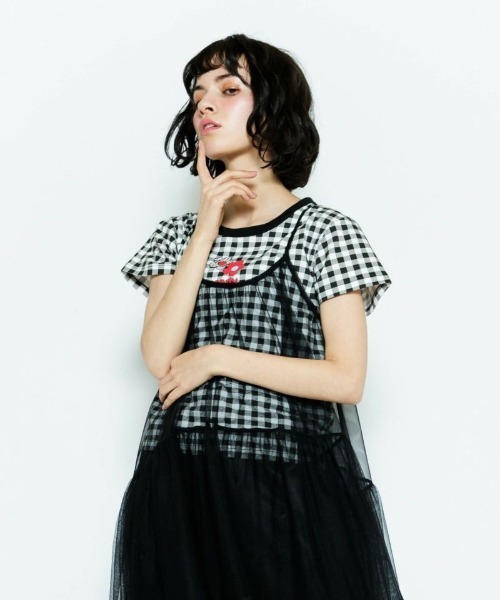 Stripper キャンディストリッパー のファッション Candy Gingham Compact トップス Compact Tシャツ Tシャツ カットソー Candy Check