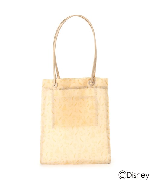 AG by aquagirl（エージーバイアクアガール）の「◆『美女と野獣』総柄チュールトートバッグ 限定アイテム（トートバッグ・レディース・ライトベージュ/ダークブラウン・00）」の2枚目の写真