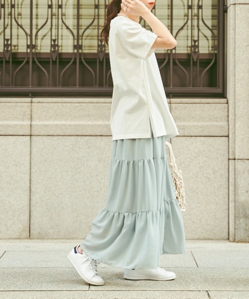 Chez toi(シェトワ)の「【WEB限定】care label ロゴT(Tシャツ/カットソー・レディース・ホワイト/ブラウン/ミント/チャコールグレー・FREE)」の8枚目の写真