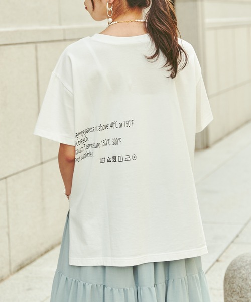 Chez toi(シェトワ)の「【WEB限定】care label ロゴT(Tシャツ/カットソー・レディース・ホワイト/ブラウン/ミント/チャコールグレー・FREE)」の13枚目の写真