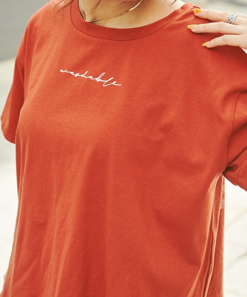 Chez toi(シェトワ)の「【WEB限定】care label ロゴT(Tシャツ/カットソー・レディース・ホワイト/ブラウン/ミント/チャコールグレー・FREE)」の16枚目の写真